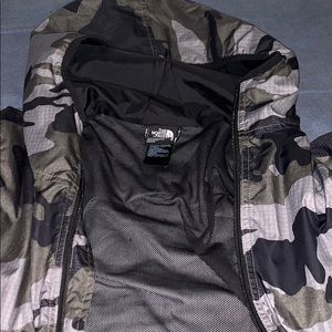 Camouflage North Face Rain Coat
